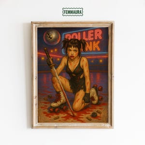 Roller Vengeance – Stampa artistica Femme Katana
