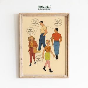 Poster "What a Beauty Queer" - Arte murale LGBTQ+ in stile fumetto retrò