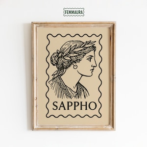 Saffo – Stampa artistica queer femminista dell'antica poetessa
