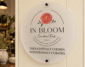 Custom Round Acrylic Logo Sign for Business LED Backlit Lighted Sign for Office and Boutique Wall Decor