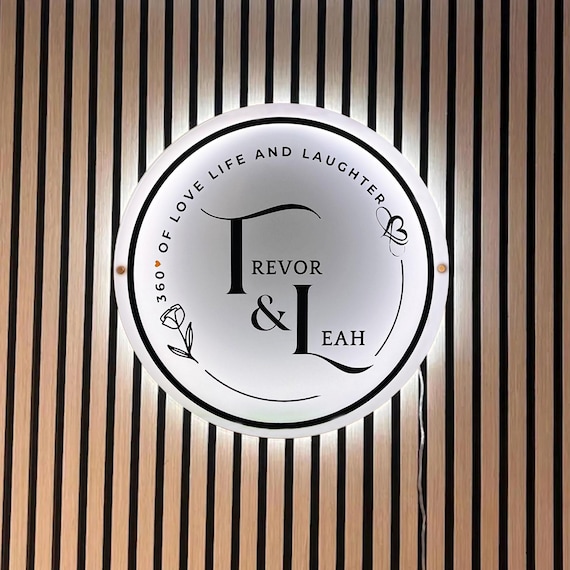Personalized Office Wall Logo Sign, Acrylic Salon Backlit Sign, Business Logo Signs, Wall and Door Office Sign, Wall LED Beauty logo sign