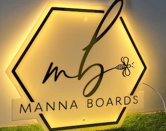 Custom Cut Acrylic Beauty Logo Sign, Salon Backlit Logo Signs, Wall and Door Office Sign, Acrylic 3D Lettering Sign, Small Business Sign