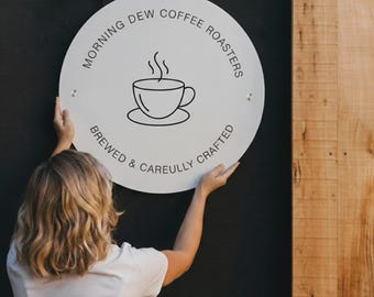 Custom Acrylic Business Sign | 3D Logo Office Decor | Round Personalized Salon Sign | Beauty Hair Studio Wall Art,Modern Professional Plaque