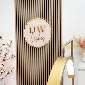 Custom Acrylic Business Logo Sign with LED Neon Backlighting | Office Wall Sign Boutique Sign | Acrylic Door Sign | Light Up Logo Wall Sign image 3