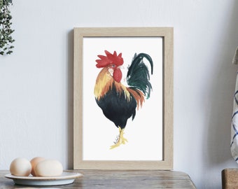 Rooster Kitchen Decor, Rooster Decor, Rooster Art, Rooster Art Png, Rooster Art Print, Digital Print, Kitchen Wall Decor, Kitchen Art, Print