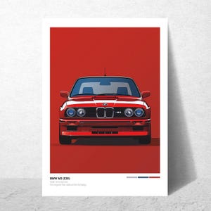 BMW Car Poster M3 E30 Poster Classic Sports Car Poster Gift for Him BMW Wall Art Man Cave Decor Gift for Boyfriend Digital Download