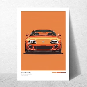 Toyota Supra Poster - Toyota Supra MK4 | JDM Poster | Car Wall Art