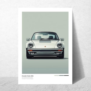 Porsche Poster – Porsche Turbo, Printable Wall Art, Car Poster Porsche Wall Art, Gift for him