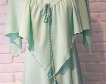 Vintage 70’s Mint Green Maxi Dress - Size 12 (Vintage Sizing)