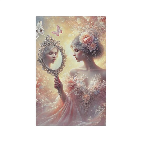 Tea Towel, Self-Worth is a Thing of Grace, Inspirational Kitchen Decor, Dish Cloth, Gift for Her, Home Accent