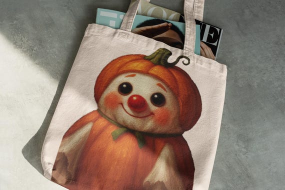 Halloween Tote Bag: Pumpkin Ghost Trick-or-Treat Carryall