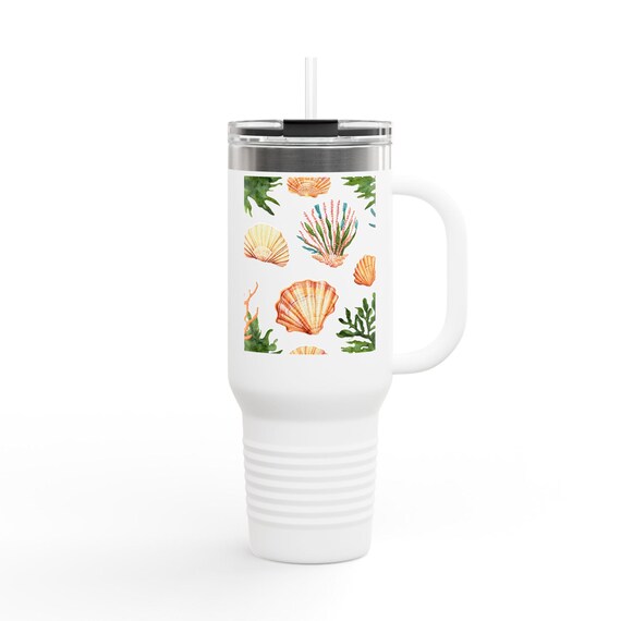 Seashells & Ocean Dreams Travel Mug - Sea Creature Lover Gift