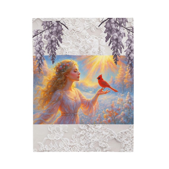 Velveteen Plush Blanket - A Wish Manifested, Dreamy Throw, Cozy Home Decor, Magical Bedspread, Wishful Thinking Blanket, Manifestation