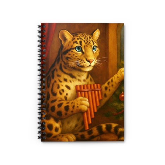 Clouded Leopard Art Spiral Notebook: Student, Writer Gift