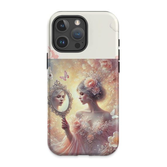 iPhone 16 Pro Max Phone Case, Elegant Floral Design Phone Case, Artistic iPhone Case, Vintage Aesthetic iPhone Case Cover, Protective Case