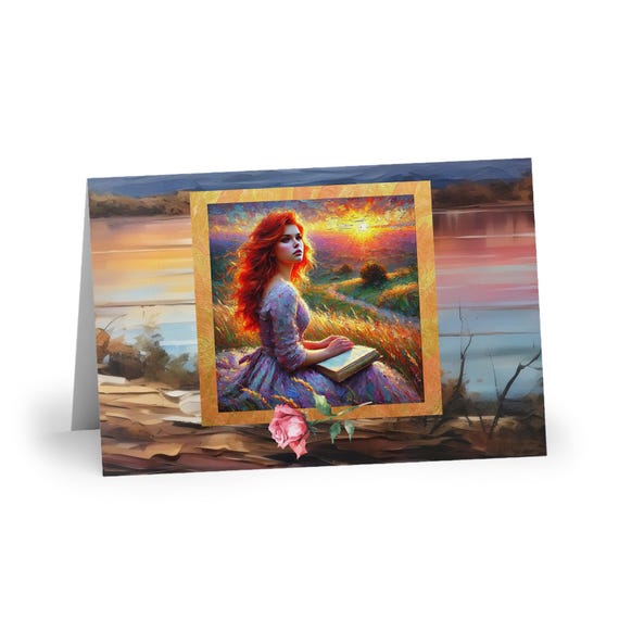 Greeting Cards, Mission Writing Beautiful Creative Muse Card, 10-pcs Stationery Set, Thank You Notes, Holiday Cards, Birthday Invitations,