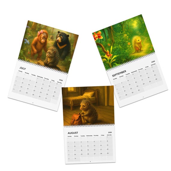 Piccola Comes Home  2026 Calendar, Wall Calendar, Inspirational Calendar, Floral Artwork Calendar, Gift for Home Decor, Planner Calendar