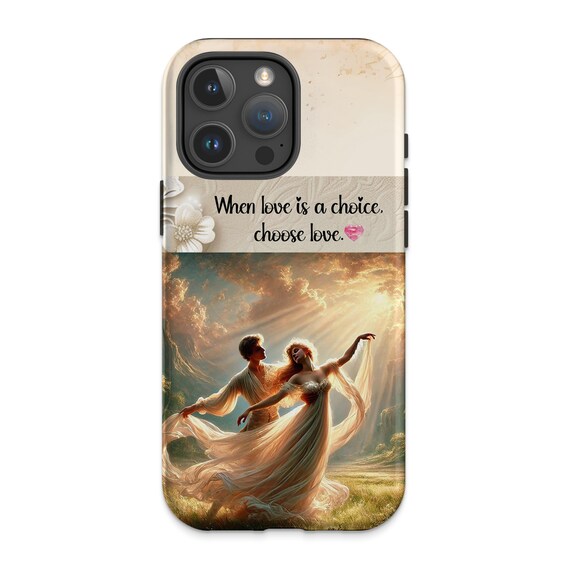 Ethereal Couple Dance iPhone 16 Pro Max Case: Romantic Elegant Phone Cover