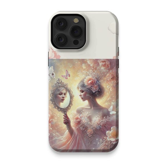 Floral Art iPhone 14 Pro Max Case: Vintage Butterflies & Flowers