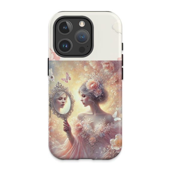 Vintage Floral iPhone 16 Pro Case: Elegant Butterfly Design