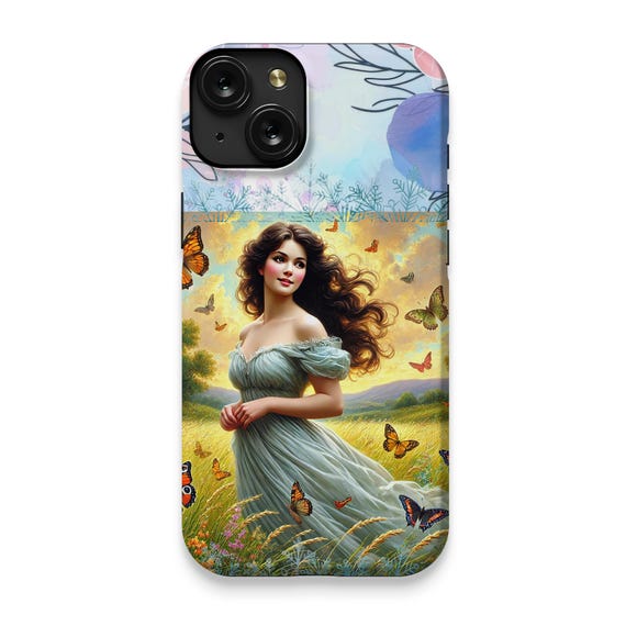Floral iPhone 15 Plus Case: Elegant Artistic Design