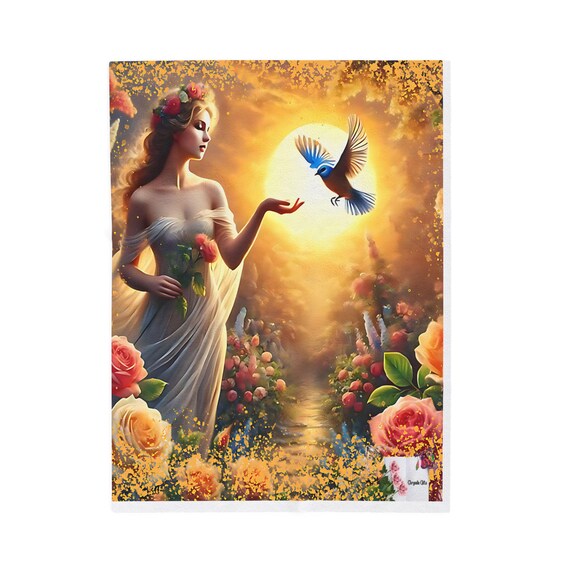 Muse from "The Middle of the Road" by Mari Ribeiro Velveteen Plush Blanket