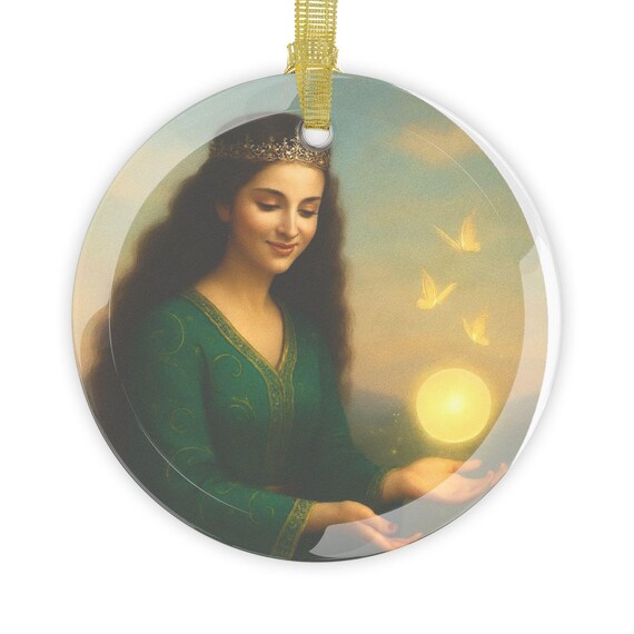 Magical Wizard Glass Ornament: Fantasy Christmas Tree Bauble