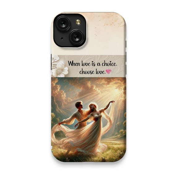 Romantic Couple iPhone 15 Plus Case: Artistic Design, Protective Cover