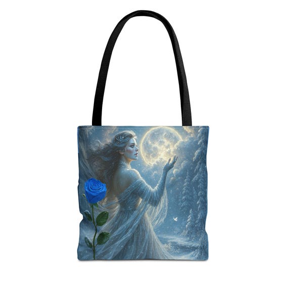 Illumination Tote Bag: Winter Fairy, Moon Art
