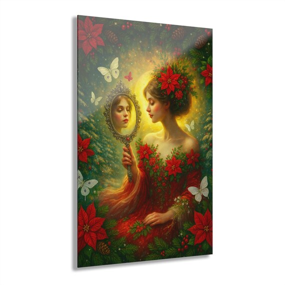 Glass Wall Art, Self-worth Acrylic Print (French Cleat Hanging), Inspirational Decor, Motivational Wall Hanging, Positive Affirmation Art,