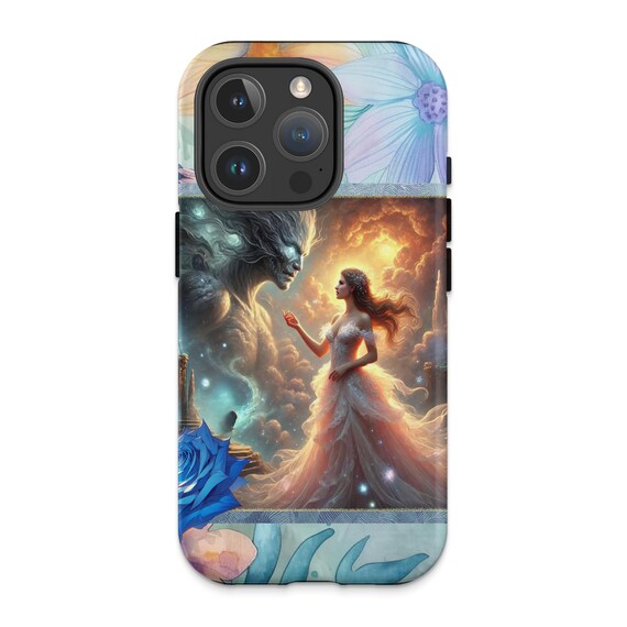 Fantasy Art iPhone 16 Pro Case: Enchanted Castle, Floral Design