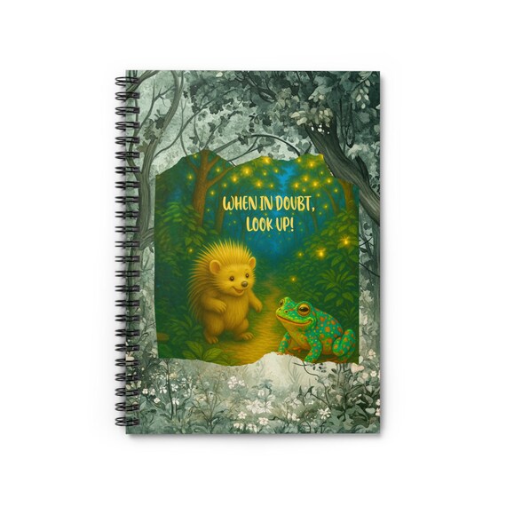 Whimsical Spiral Notebook - Inspirational Quotes, Nature Lover's Journal, Gift for Writers, Cute School Supplies