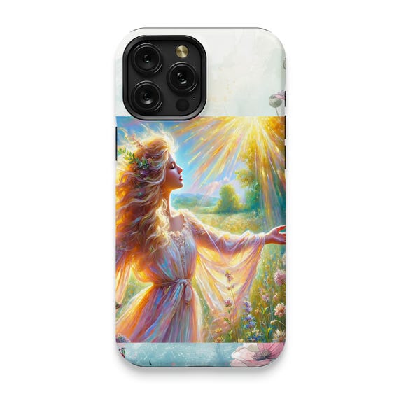 Ethereal Fairy iPhone 15 Pro Max Case: Sunlit Nature Art
