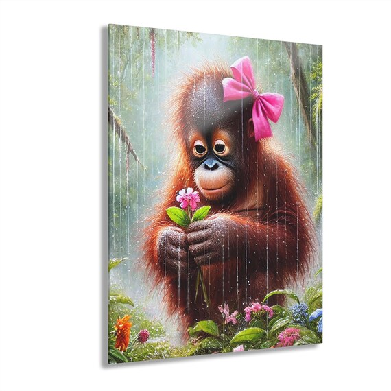 Acrylic Prints (French Cleat Hanging) - Gathering Flowers, Floral Wall Art, Botanical Home Decor, Nature Print, French Cleat Hanging Decor,