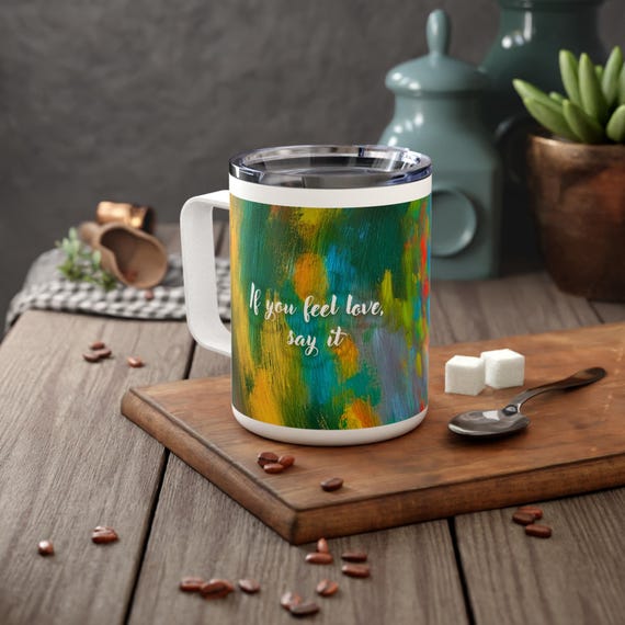 Insulated Coffee Mug, Stainless Steel, 10oz