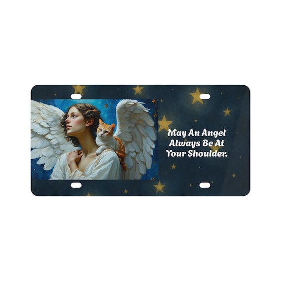 Angel Presence License Plate, Car Decor, Gift for Nature Lovers, Home Decor, Car Accessories