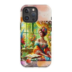 Custodia per iPhone 14 con motivo floreale Princess Art, custodia lucida di alta qualità per cellulare, design floreale vibrante, custodia protettiva per iPhone per ragazze e donne