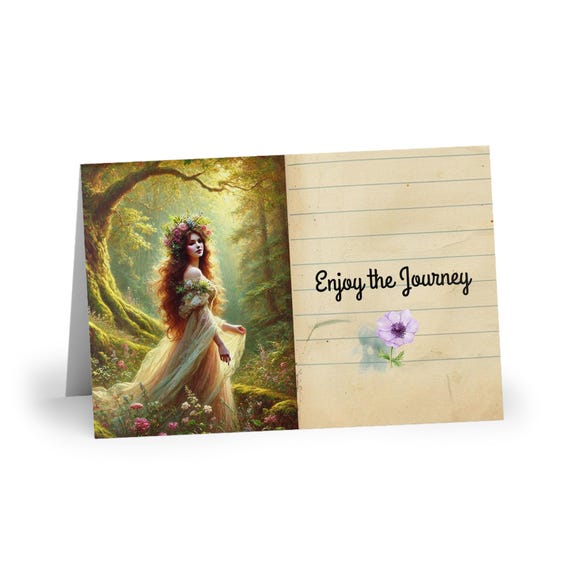 Enjoy the Journey Greeting Card: Inspirational Handwritten Note