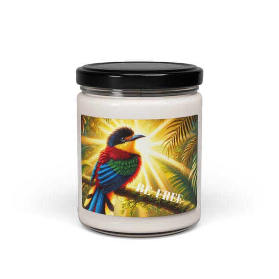 Be Free Scented Soy Candle: Calming Aromatherapy, 9oz Vegan Candle