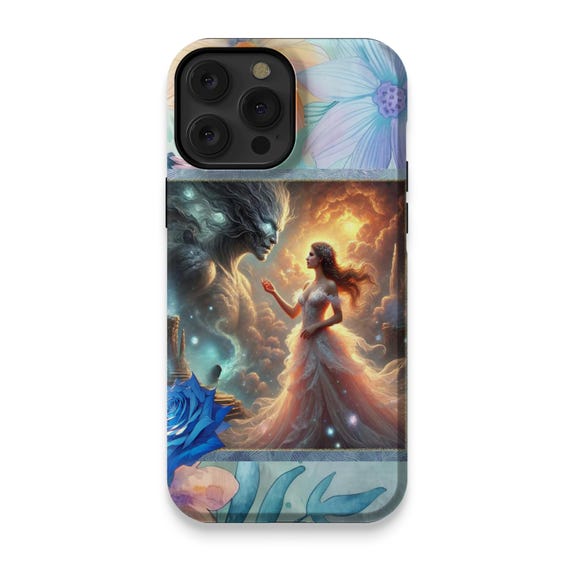Fantasy Art iPhone 14 Pro Max Case: Enchanting Pastel Scene