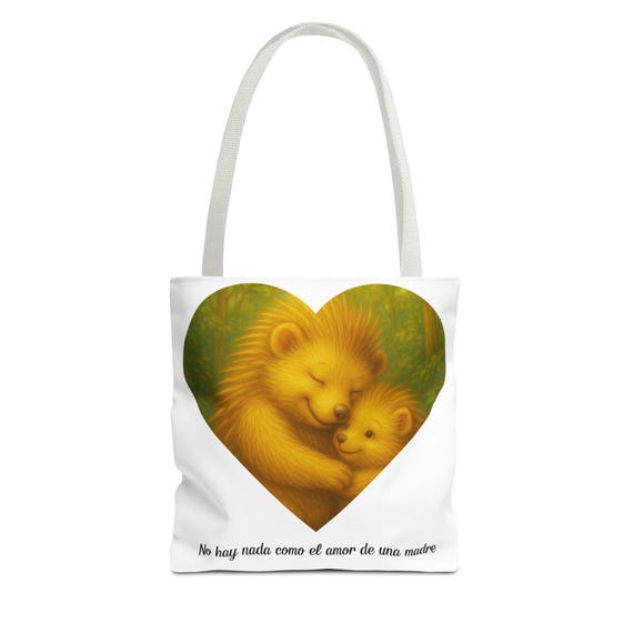 Mother's Love Tote Bag, Spanish Quote, Family Beach Bag