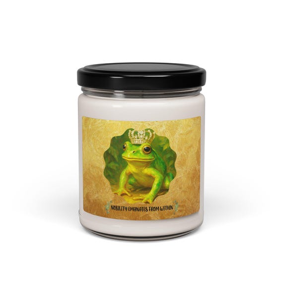 Frog Candle, Animal Lover Gift, Nature Inspired Home Decor, Gift for Her, Soy Wax Candle, Aromatherapy Candle