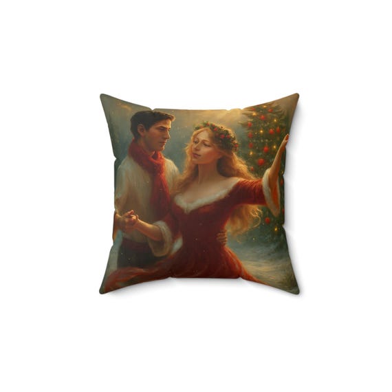 Come Dance with Me Pillow, Faux Suede Throw Cushion, Holiday Decor