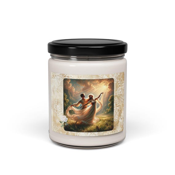 Scented Soy Candle: Victorian Ambiance, Reusable Glass Vessel