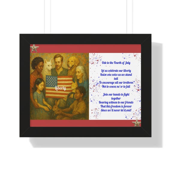 Framed Fourth of July Poster
