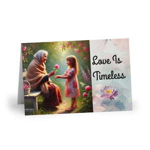 Note Card Set, Love is timeless note card, Greeting Cards for Anniversary, Blank Cards for Him Her, Romantic Stationery, Card Gift Pack,
