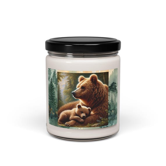 Cozy Mama and Baby Bear Tender Moments Candle, Aromatherapy, Relaxation, Meditation, Reflection