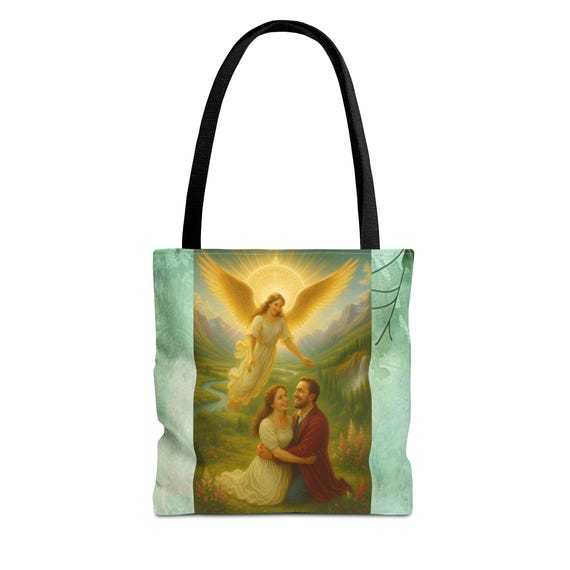 Angel-Themed Tote Bag: Spiritual Travel Messenger Bag