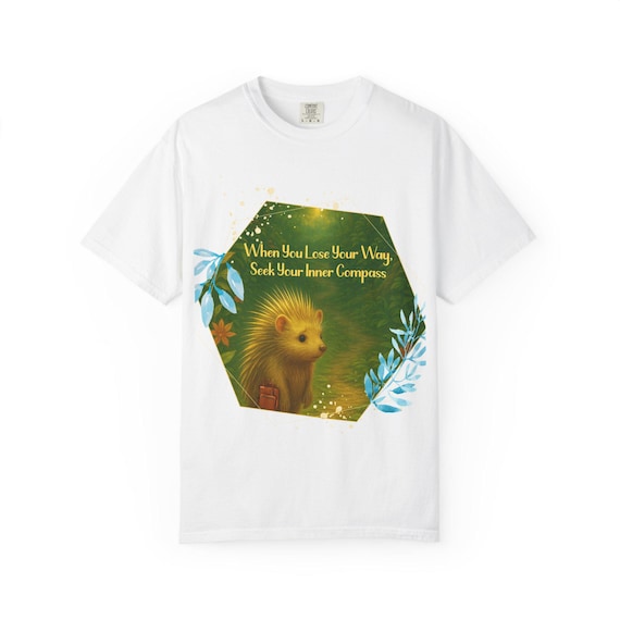 Compass Unisex Garment-Dyed T-shirt, Inspirational Tee, Wanderlust Shirt, Adventure Clothing, Travel Top