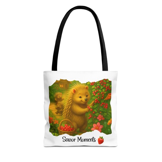 Porcupine Print Tote Bag – Eco-Friendly Polyester Grocery Bag